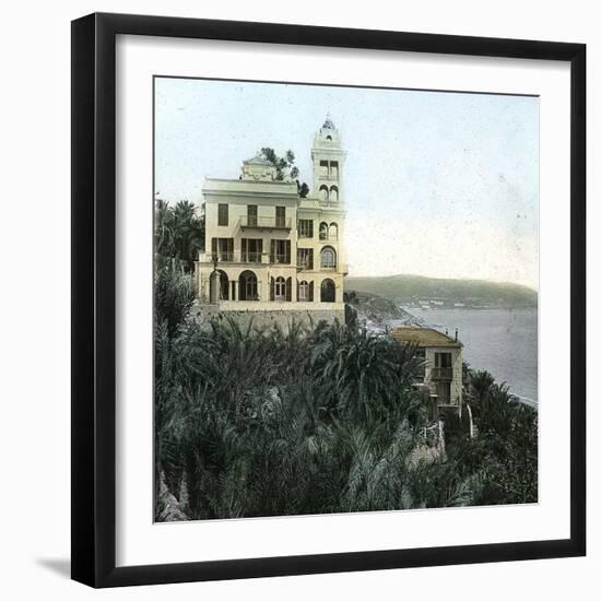 Bordighera (Italy), the Villa Garnier, Circa 1895-Leon, Levy et Fils-Framed Photographic Print