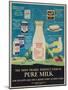 Bordon Milk Advertising Poster-null-Mounted Giclee Print