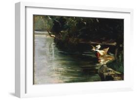 Bords de L'Yerres, c.1878-Gustave Caillebotte-Framed Giclee Print