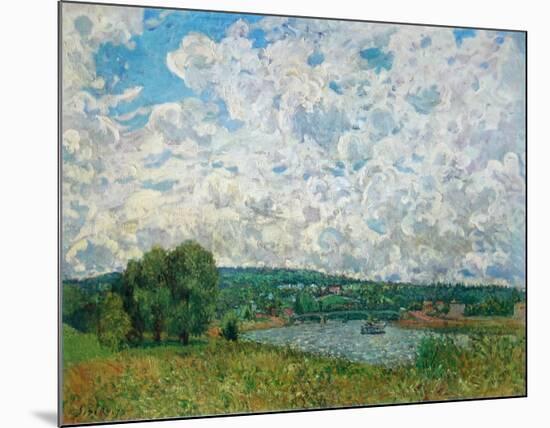 Bords de la Seine-Alfred Sisley-Mounted Collectable Print