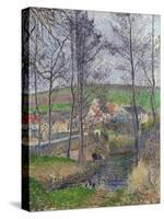 Bords De La Viosne a Osny, Temps Gris, Hiver - Peinture De Camille Pissarro(1830-1903) the Banks Of-Camille Pissarro-Stretched Canvas