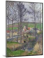 Bords De La Viosne a Osny, Temps Gris, Hiver - Peinture De Camille Pissarro(1830-1903) the Banks Of-Camille Pissarro-Mounted Giclee Print