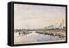 Bords de rivière-Johan Barthold Jongkind-Framed Stretched Canvas