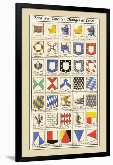 Bordures, Counter Changes and Lines-Hugh Clark-Framed Art Print