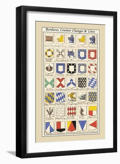 Bordures, Counter Changes and Lines-Hugh Clark-Framed Art Print