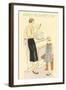 Bored Woman Reading to Daughter-null-Framed Art Print