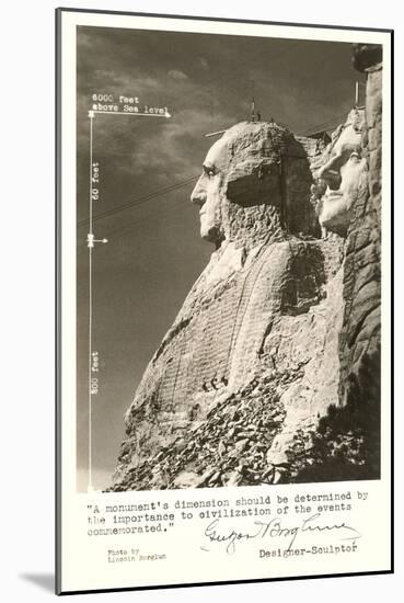 Borglum Quote and Mt. Rushmore-null-Mounted Art Print