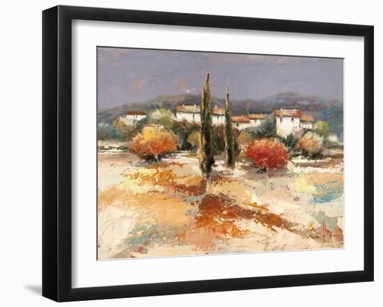 Borgo nel sole-Luigi Florio-Framed Art Print