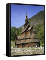 Borgund Stave Church, Western Fjords, Norway-Gavin Hellier-Framed Stretched Canvas