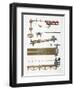 Boring Wooden Pipes, and Casting and Drawing Iron Pipes, C1825-null-Framed Giclee Print