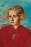 Woman in Red, 1936 (Oil on Canvas)-Boris Dmitrievich Grigoriev-Giclee Print