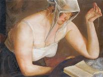 Woman Reading-Boris Grigoriev-Giclee Print