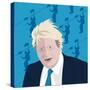 Boris Johnson and the zip wire-Claire Huntley-Stretched Canvas