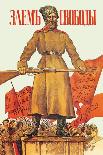 Bolshevik. Oil on canvas (1920).-Boris Mikhailovich Kustodiev-Giclee Print