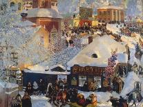 Winter, Carnival Fair, 1919-Boris Kustodiyev-Giclee Print
