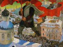 Skiers, 1919-Boris Mikhailovich Kustodiev-Giclee Print
