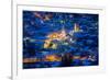 Bormio, Sondrio district, Lombardy, Italy. City lights in winter.-ClickAlps-Framed Photographic Print