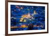 Bormio, Sondrio district, Lombardy, Italy. City lights in winter.-ClickAlps-Framed Photographic Print