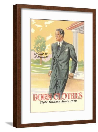 Born Clothes, Man in Suit--Framed Art Print
