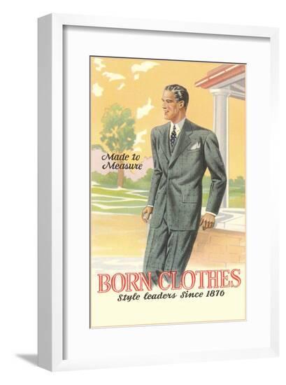 Born Clothes, Man in Suit--Framed Art Print