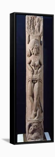 Born Dancing, in Upper Section Story of Ascetic Bavari, Relief from Bharana, Punjab, India-null-Framed Stretched Canvas