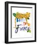 Born Fierce Cheetah 1-Jennifer McCully-Framed Art Print