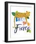 Born Fierce Cheetah 1-Jennifer McCully-Framed Art Print