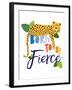 Born Fierce Cheetah 1-Jennifer McCully-Framed Art Print