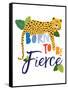 Born Fierce Cheetah 1-Jennifer McCully-Framed Stretched Canvas