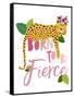 Born Fierce Cheetah 2-Jennifer McCully-Framed Stretched Canvas