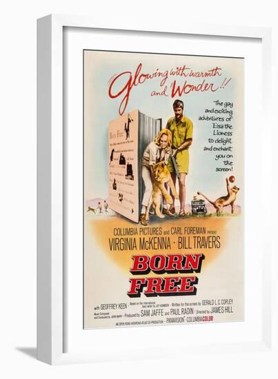 Born Free, Virginia Mckenna, Elsa the Lion, Bill Travers, 1966-null-Framed Art Print