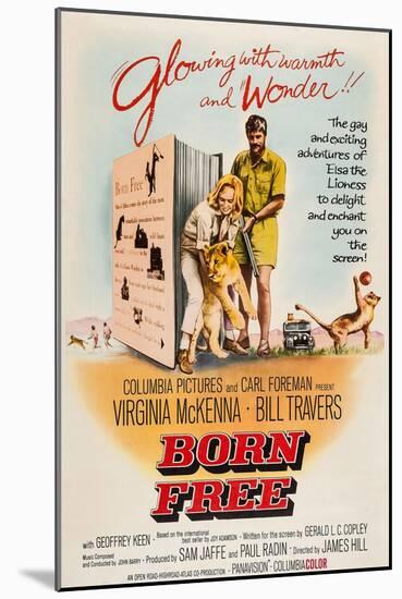 Born Free, Virginia Mckenna, Elsa the Lion, Bill Travers, 1966-null-Mounted Art Print