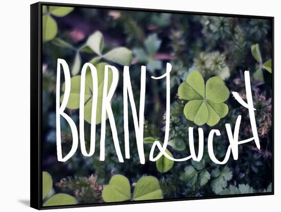 Born Lucky-Leah Flores-Framed Stretched Canvas