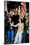 BORN ON THE FOURTH OF JULY, 1989 directed by OLIVER STONE On the set, Oliver Stone between Ron Kovi-null-Mounted Photo