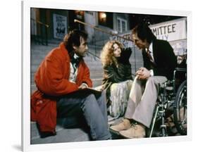 BORN ON THE FOURTH OF JULY, 1989 directed by OLIVER STONE On the set, Oliver Stone directs Kira Sed-null-Framed Photo