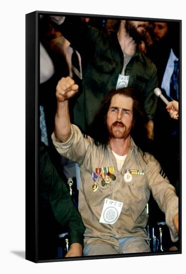 BORN ON THE FOURTH OF JULY, 1989 directed by OLIVER STONE Tom Cruise (photo)-null-Framed Stretched Canvas