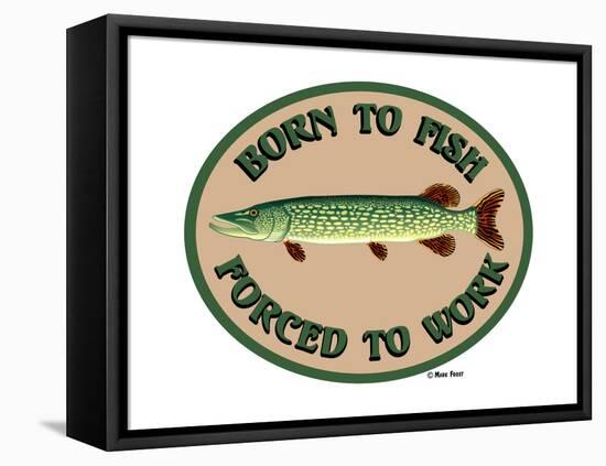 Born to Fish Forced to Work-Mark Frost-Framed Stretched Canvas