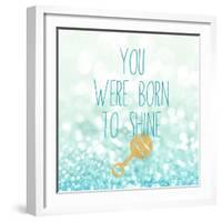 Born To Shine Blue-Evangeline Taylor-Framed Art Print