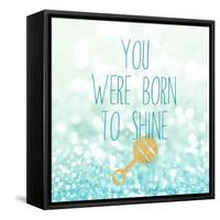 Born To Shine Blue-Evangeline Taylor-Framed Stretched Canvas