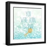 Born To Shine Blue-Evangeline Taylor-Framed Art Print