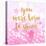 Born To Shine Pink-Evangeline Taylor-Stretched Canvas