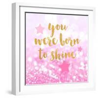 Born To Shine Pink-Evangeline Taylor-Framed Art Print