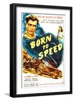 Born to Speed, Johnny Sands, Vivian Austin on poster art, 1947-null-Framed Art Print