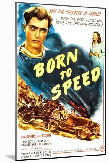 Born to Speed, Johnny Sands, Vivian Austin on poster art, 1947-null-Mounted Art Print