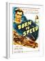 Born to Speed, Johnny Sands, Vivian Austin on poster art, 1947-null-Framed Art Print