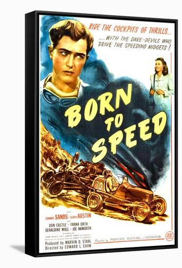 Born to Speed, Johnny Sands, Vivian Austin on poster art, 1947-null-Framed Stretched Canvas