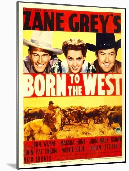 Born to the West, John Wayne, Marsha Hunt, Johnny Mack Brown, 1937-null-Mounted Photo