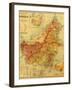 Borneo - Panoramic Map-Lantern Press-Framed Art Print