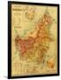 Borneo - Panoramic Map-Lantern Press-Framed Art Print