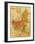 Borneo - Panoramic Map-Lantern Press-Framed Art Print